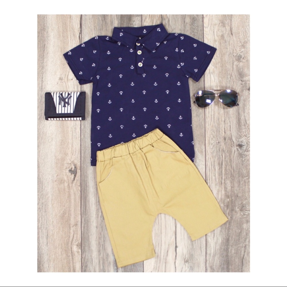 Casual Polo Shirt & Short Set